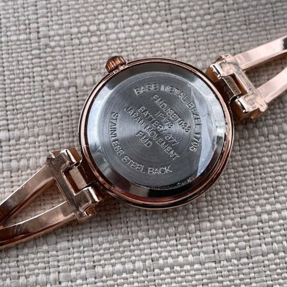 FMD Women Wristwatch Rose Gold Tone Quartz Watch W/ Bracelet w/ Box - Picture 11 of 12